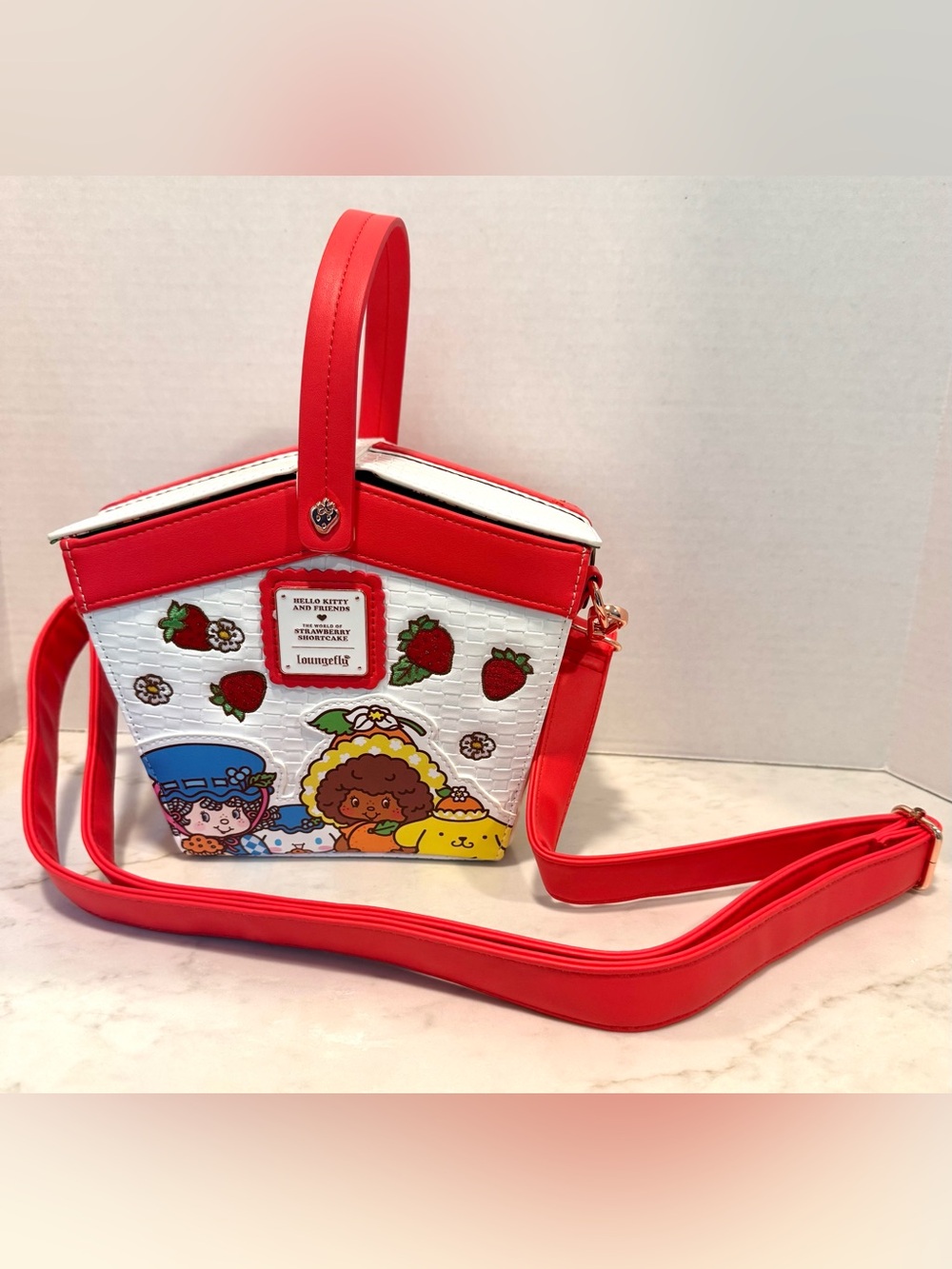 Loungefly Sanrio Hello Kitty & Friends x Strawberry Shortcake Basket Crossbody